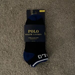 Polo by Ralph Lauren Men's Athletic Socks - Black and Blue